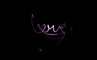 Neon love dark sky purple 2 - carol bove free wallpaper