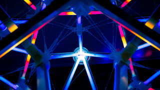 Ferris wheel lights blue sky - bruce munro free wallpaper