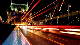 City street bridge building night - a bridge and a building free wallpaper