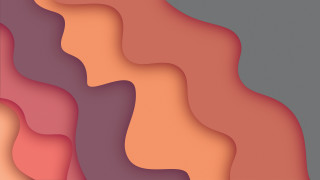 Abstract wavy gradient orange pink - elizabeth murray free wallpaper