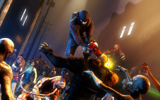 Zombie city battle fire explosion - a group of zombies free wallpaper