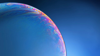 Blue pink iphone swirly holographic - back cover free wallpaper for desktop