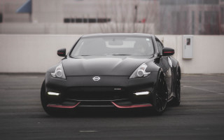 Black sports car parking lot 15 - a red stripe free wallpaper