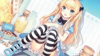 Girl hat striped skirt candy - skirt free wallpaper for desktop