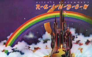 Rainbow castle sky background painting - the word free wallpaper