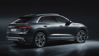 Grey audi suv dark room - a white light free wallpaper
