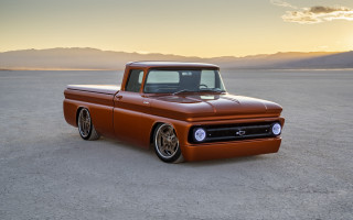 Truck desert mountains sunset matte - eric dinyer free wallpaper for desktop