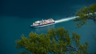 Boat trees hill tiltshift photorealism - a tree in the foreground free wallpaper
