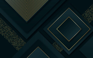 Black gold geometric abstract 3d - the center of the image free wallpaper for desktop