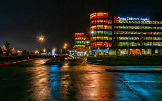 Tokyo cityscape night lights reflection 3 - vivid color free wallpaper