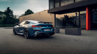 Blue bmw car red door - side profile free wallpaper