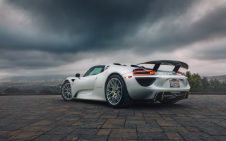 White sports car cloudy sky 2 - andrew law free wallpaper for desktop