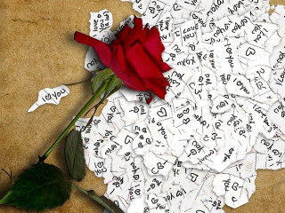 Rose letters numbers table pile - a rose free wallpaper