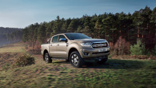 Silver truck dirt road forest - a silver truck free wallpaper