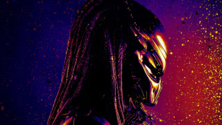 Dreadlocks man mask purple background - spot free wallpaper
