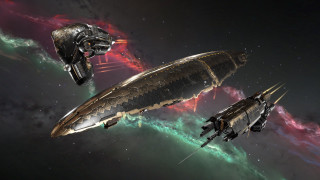 Space station galaxy ship battle - star and dusts free wallpaper