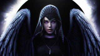 Angel woman hood wings necklace - charlie bowater free wallpaper