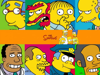 Simpsons characters expressions funny colorful - wallpaper free wallpaper