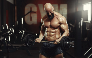 Bearded male gym muscular baroil - masculine free wallpaper