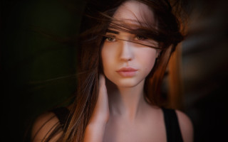 Woman long hair black top 22 - a black top free wallpaper