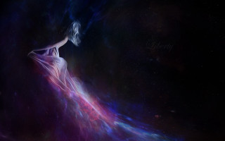 Woman dress dark colorful light - galaxy free wallpaper for desktop