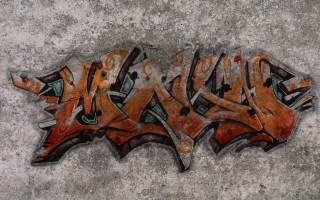 Graffiti concrete wall spray paint - letter free wallpaper