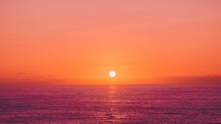 Sunset ocean boat bird moon 3 - aldus manutiu free wallpaper