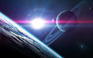 Space planet sun red light - david g. sorensen free wallpaper