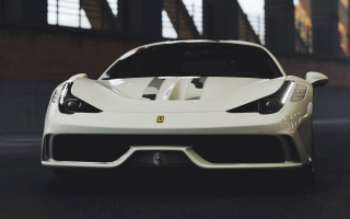 White sports car parking lot 5 - the side of it free wallpaper