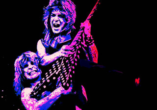 Man woman hugging dark guitar - their hand and a woman free wallpaper