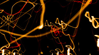 Blurry black red yellow lights - a blurry photo free wallpaper