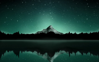 Mountain lake reflection stars moon - a lake below free wallpaper