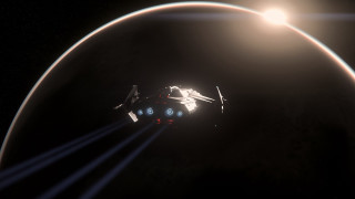 Space shuttle night sky light - star citizen halo free wallpaper for desktop