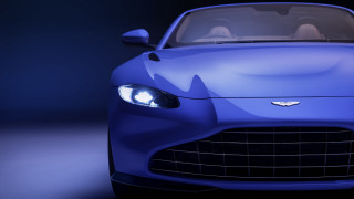 Blue sports car black background 2 - on free wallpaper for desktop