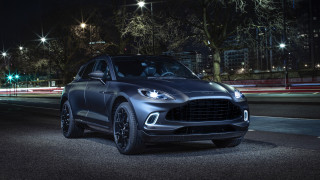 Silver car night street lights 2 - the side of a road free wallpaper