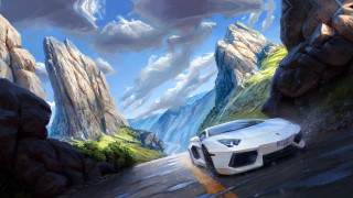 White sports car mountain road 8 - a mountain road free wallpaper for desktop