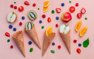 Fruit cones berries leaves pink - leaf and berries free wallpaper