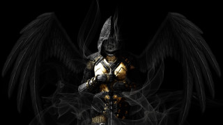 Gothic fantasy armor wings sword - a man in armor free wallpaper