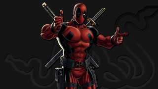 Deadpool swords black background comic - marvel comic free wallpaper for desktop