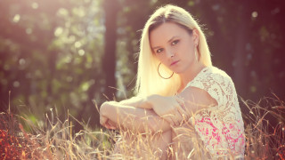 Woman field blonde fireworks christmas - american barbizon school free wallpaper