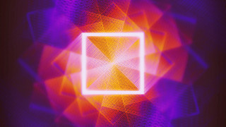 Bright purple orange abstract square - geometric shape free wallpaper for desktop