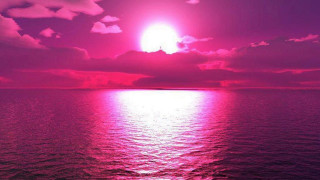 Pink sunset ocean clouds boat - betye saar free wallpaper for desktop