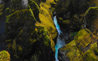 River rocky mountains moss blue - the middle of the picture free wallpaper for desktop
