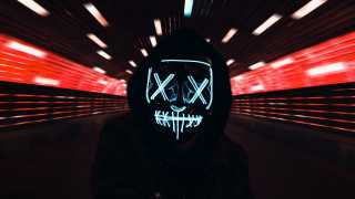 Man mask dark tunnel red - a dark tunnel free wallpaper