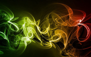Colorful smoke swirl background black - psychedelic free wallpaper for desktop