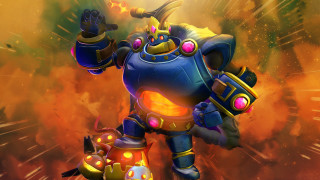 Cartoon helmet glowing armor explosion - glowing free wallpaper for desktop