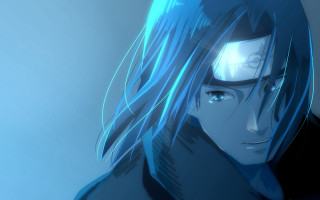 Man long hair blue eyes - visual art free wallpaper for desktop