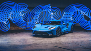 Blue sports car garage spiral - the wall free wallpaper for desktop