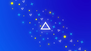 Blue triangle symbols abstract constellation - the middle of it free wallpaper