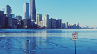 Frozen lake city skyline matte - frozen free wallpaper for desktop